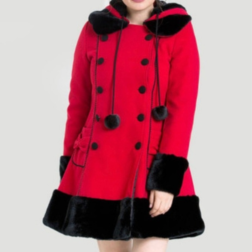 Hell Bunny Sarah Jane Women’s Size Small Red Black Coat